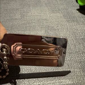 Coach SILVER MIRROR metal hang tag
